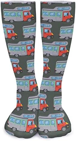 WEEDKEYCAT Kamperi odmor Travel Car debele čarape novost Funny Print grafički Casual toplo sredinom cijev čarape za zimu