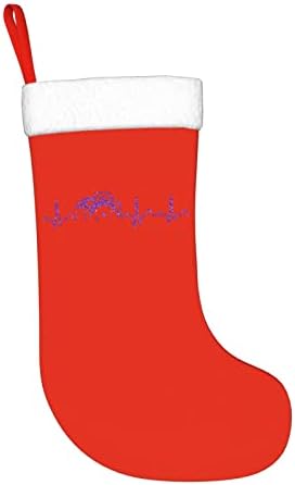 Yuyuy fotograf srca Božićne božićne čarape za odmor Kamin Viseća čarapa 18 inča čarape