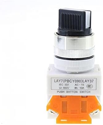 UNCASO LAY37 2 pozicije Rotacijski odabir Odabir gumb Switch prekidač 22mm 1no 1nc