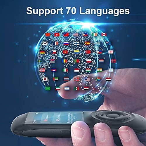 Mxjcc Smart Instant Language Translator Device Portable strani jezik u realnom vremenu 2-Way Translations [Support 70 Languages/Voice Operated]