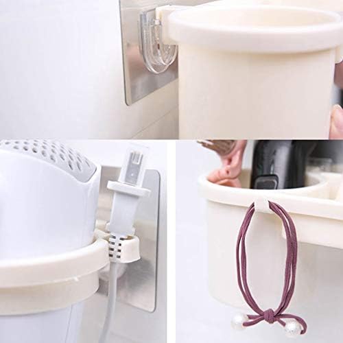 Xjjzs kupaonica drhtalica za kosu ABS zidni štand čvrst ljepljivi nosač stalak za skladištenje kupaonice