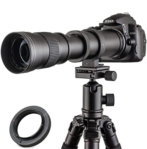 JINTU 420-800mm F / 8.3 HD ručni telefoto objektiv kamere za Nikon SLR D5600 D5500 D5300 D5200 D5100 D3500 D3400 D3300 D3100 D3200 D7500 D7200 D7000 D7100 D750 D90 D850 + torba