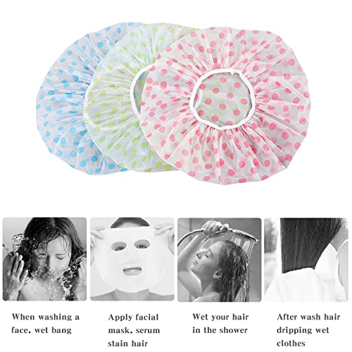 6 kom tuš kabina za ženske kape za višekratnu zaštitu od plastične kose elastične trake za kadu za kosu za kosu