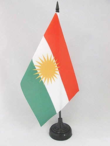 AZ zastava Kurdistanska zastava za stola 5 '' x 8 '' - Zastava Curdistana 21 x 14 cm - crna