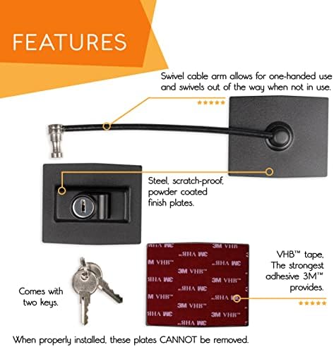 2-Pack Guardianite Premium brava za vrata frižidera sa ugrađenom bravom sa ključem