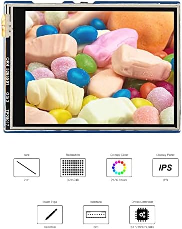 Kapu za LCD ekranu od 262K boja zaslon za LCD zaslon za RPI za Raspberry Pi Pico 2.8INCH