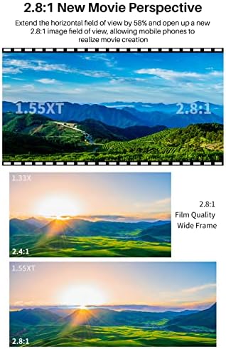 XIXIAN 1.55 XT anamorfni filmski objektiv za mobilni telefon 2.8:1 široki okvir 17mm interfejs