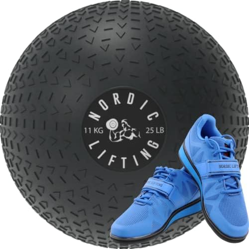Nordic Lifting Slam Ball 25 lb paket sa cipelama Megin veličine 9-plava