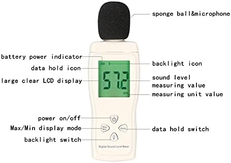 KXDFDC digitalni mjerač zvuka 30-130DB Meter metar za nadzor zrake Smart Sensor Buke DB detektorski analizator