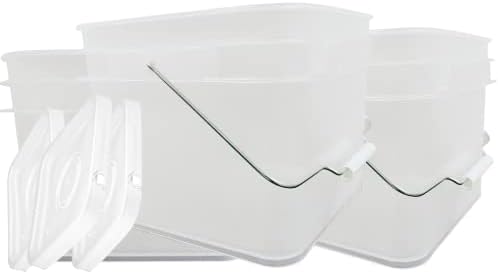 Kuće Naturals 2 gallon Frizena klasa plastična kvadratna kanta s poklopcem s poklopcem napravljena u SAD-u - BPA besplatno