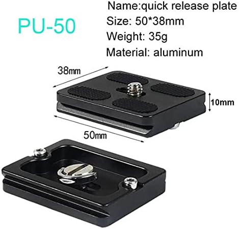 2 kom PU-50 50mm ploča za brzo oslobađanje, univerzalna ploča za brze cipele sa vijkom od 1/4 inča, odgovara Arca-Švicarskom standardu za DSLR kugličnu glavu Stativa za kameru