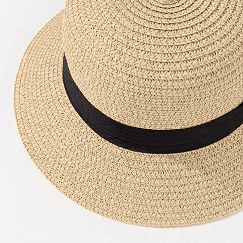 Slama šešire za žene Ljetna krema za sunčanje slamna ležerna slama Sun Hat Širok podrumci na otvorenom UV zaštitu