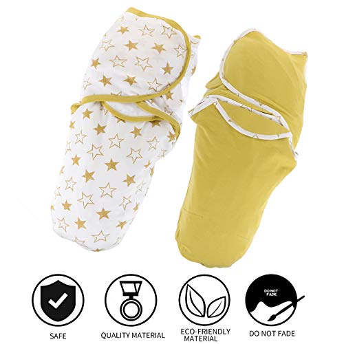 Toyandona 2pcs baby swaddle pokrivač pamuk koji prima ploču swaddle podesiva novorođenčad vreća za odbojnu djecu