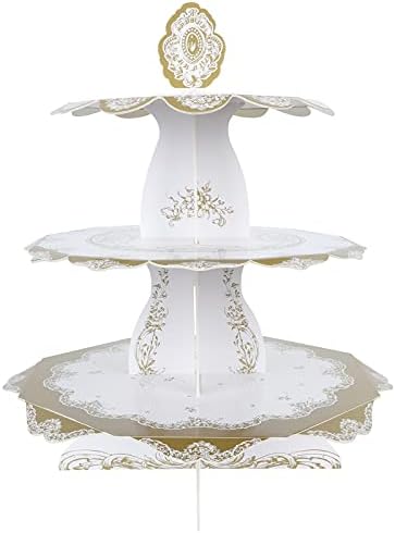 1 kom troslojni stalak za papirne torte držač za torte za deserte stalak za prikaz deserta Zlatni Kućni