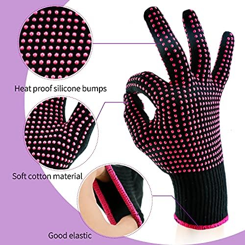 Toplinske rukavice za frizure 2pcs otporne na toplinu i uređaje za topline mat styling alati i uređaji 6pcs