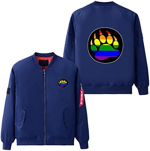 LGBT Gay Pride Rainbow Bear Paw muški let Bomber Jacket zimski topli kaputi smiješna štampana Odjeća