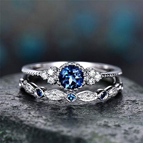 Prstenovi za vjenčanje i angažman Par 1 Prstenovi 6 Ženski dijamantski set Nakit prsten modne