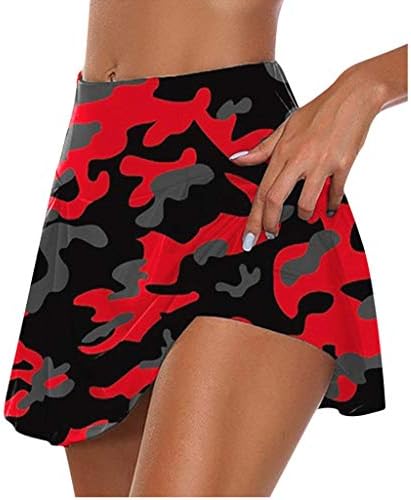 Žene Stretchy visokog struka Golf mini suknje za žene Skater Tenis Yoga Atletic Radni trening Aktivne Skorts suknje