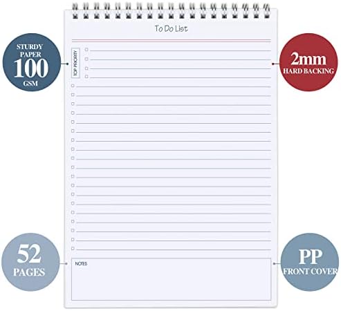Da biste obavili listu Notepad 3pcs / set - Dnevni planer Notepad netaciono 60 listova, 5.5 x 8.3 Plan popis za planiranje Produktivnost Note jastučić za rad i lični organizovani