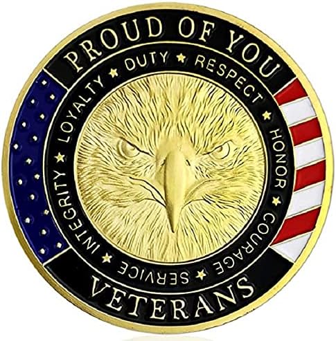 Kvarencirani veterani Coin Challenge Vojni veterani za novčiće Creed zahvaljujemo na vašoj zahvalničkoj kolekciji poklona za mornaricu, vojsku, zračnu snagu, marinčevu korpus i obalnu stražu, crni, male