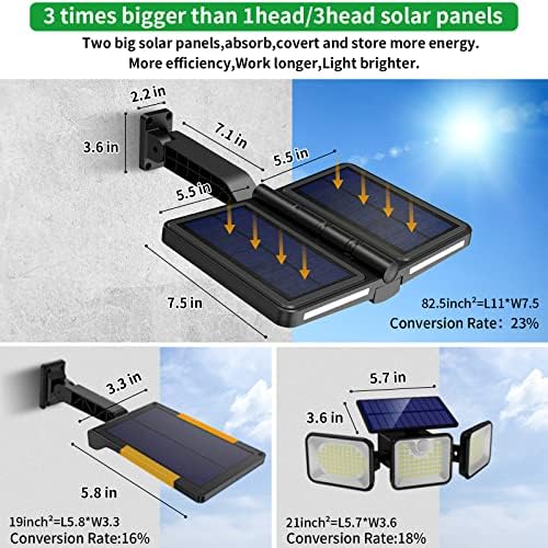 Solarna tračna lighs na otvorenom daljinski super svijetla 216leds senzor pokreta i 5 rasvjetnih načina