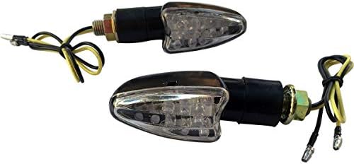 MotorToGo crni LED Žmigavci za motocikle bočni indikatori markera blinkeri kompatibilni za Kawasaki KLX110L