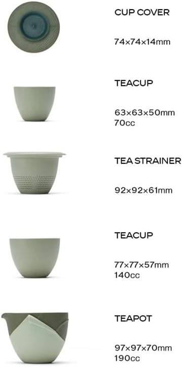 Zsedp keramički vanjski prijenosni set keramičkog čaja Home Travel Poklon čaj set za čaj za piće