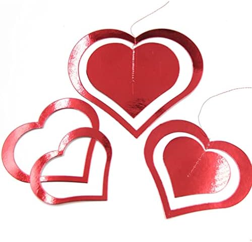 Soimiss rođenje vijenac 2 kompleta srce Garland Valentines dan dekoracija crveno srce viseći niz Valentines viseći vijenac svadbena zabava dekoracija srce dekor