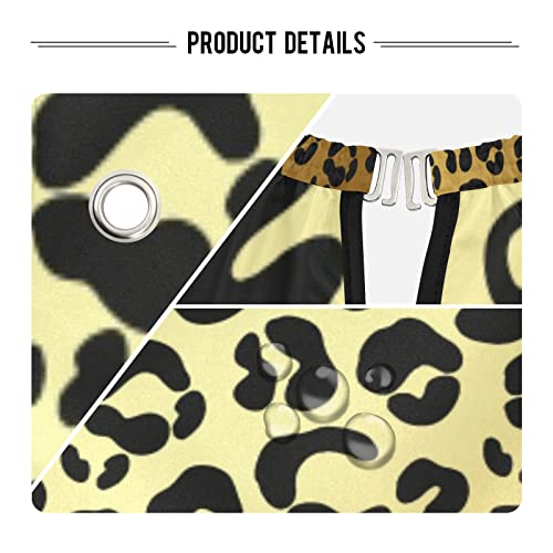 Alaza Gold Leopard Print Cheetah Vodootporni brijač za muškarce Žene Brada brijanje Bib pregače Profesionalna krpa za rezanje kose, 65 x 55 inča