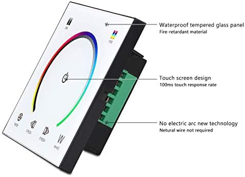 Supernight RGB LED striptiz zid Zidni zatamnjevač za SMD 5050 3528 RGB LED traka, staklena dodirna ploča,