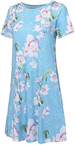 Ženska plus veličina ljeto od tiskane cvjetne hame casual swing mini tee tee haljina