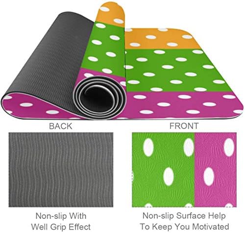 Siebzeh tačke šareni uzorak Premium debela prostirka za jogu Eco Friendly Rubber Health &
