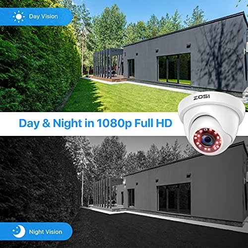 ZOSI 5MP Lite H.265 + sistem kamere za kućnu sigurnosti, 8-kanalni CCTV DVR snimač sa tvrdom diskom 2TB