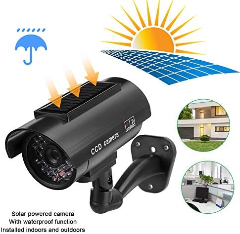 Udavivi solarna sigurnosna kamera, solarna vodootporna imitacija lutke sigurnosne kamere sa treptajućim