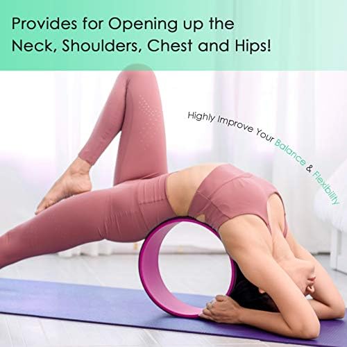 GUSTARIA Yoga wheel Set, sportski Yoga Wheel Roller za bol u leđima, istezanje, poboljšanje Yoga Poses &