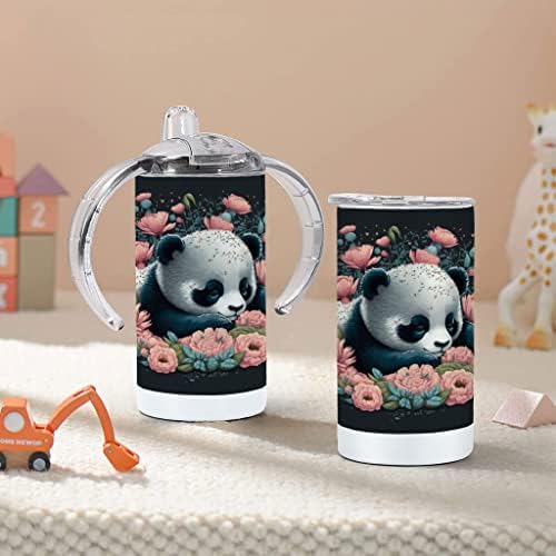 Baby Panda Sippy Cup-Floral Baby Sippy Cup-Roses Sippy Cup