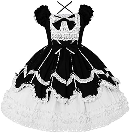Oblik Fitting Dress Flounce žene Vintage Patchwork luk rukav Gotska kratka haljina čipka ženska Casual