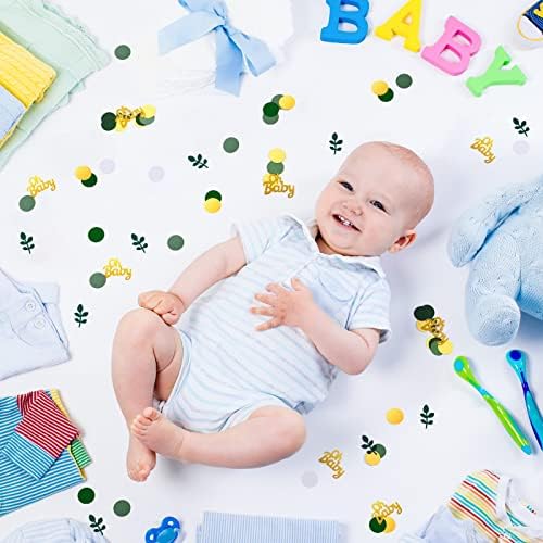 380 kom Baby Shower Confetti Baby Greenery Baby Shower dekoracije papirni stol konfeti za Baby Shower