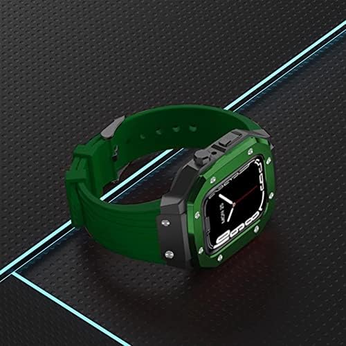 TEXUM Leguri za remen za satove za Apple Watch Band Series 7 6 5 4 SE 45mm 44mm 42mm Luksuzna metalna gumena od nehrđajućeg čelika Modifikacija za modifikaciju modika