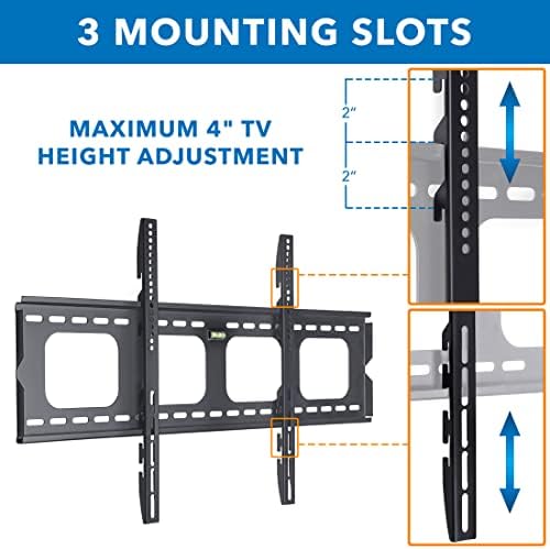 Mount-It! Niski profilni TV nosač | Isprati veliki TV zidni nosač | Tanak fiksni TV nosač