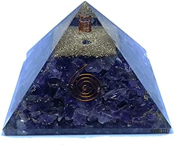 Amethyst Bonsai Gemstone Silver Wire & Amethyst Orgone Pyramid | Feng Shui Décor Buddha soba Bonsai