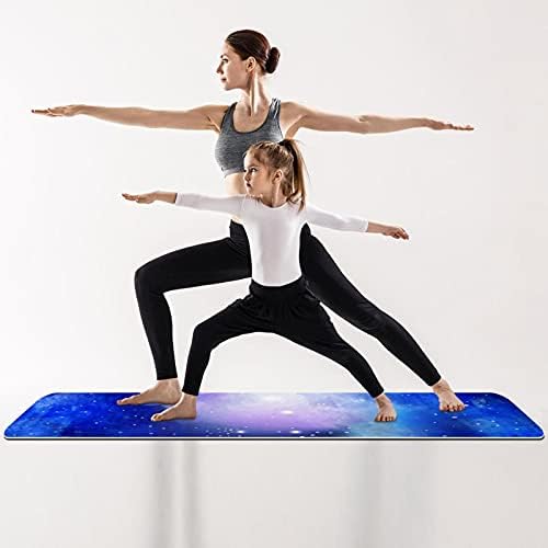Debela neklizajuća Vježba & amp; fitnes 1/4 prostirka za jogu sa plavo-Akvarelnom Georgalaxy printom za Yoga Pilates & Vježba fitnesa na podu