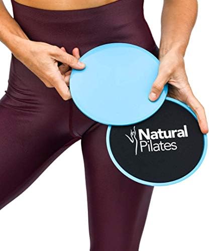 Prirodni Pilates klizači - dvostrani klizači za treninge na tepihu & drvene podove, aktivacija Abs nogu