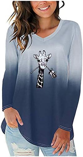 T-majica s dugim rukavima za žene pletene tipke na vrhu pulover bluze vrhovi majica s dugim rukavima V-izrez