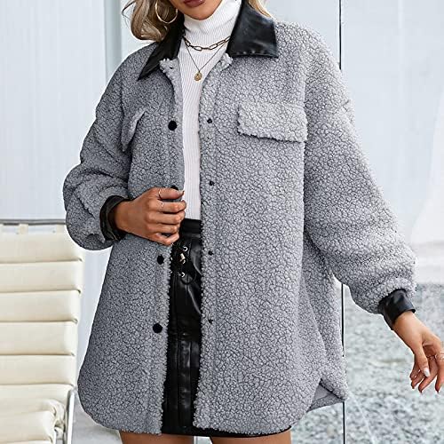Klasične zimske jakne za žene s dugim plišanim jaknom obično super mekani fakultet opremljeni dugim rukavima kaput