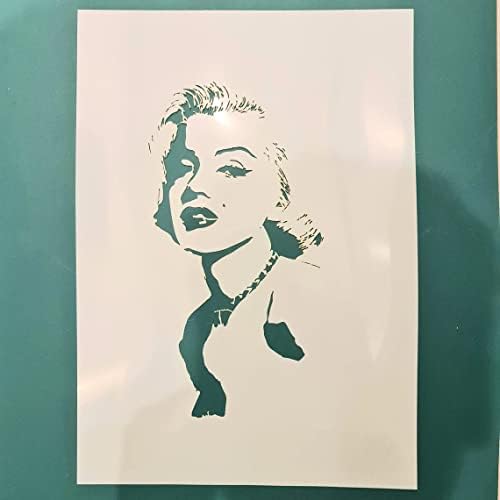 Marilyn Monroe šablon za slikanje - lasersko rezanje za višekratnu upotrebu 14mil mylar šablon - zidno umjetničko oslikavanje šablona za crtanje za crtanje za ploče, zid, laserske šablone