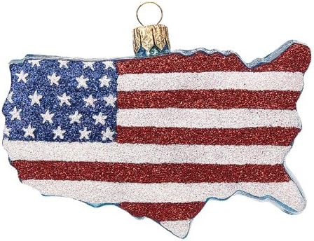 Sjedinjene Države država zastava poljski staklo Božić Ornament SAD ukras