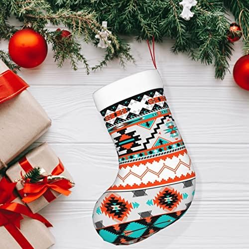 Božićne čarape Šareni Aztec uzorak dvostrano kamin Viseći čarape