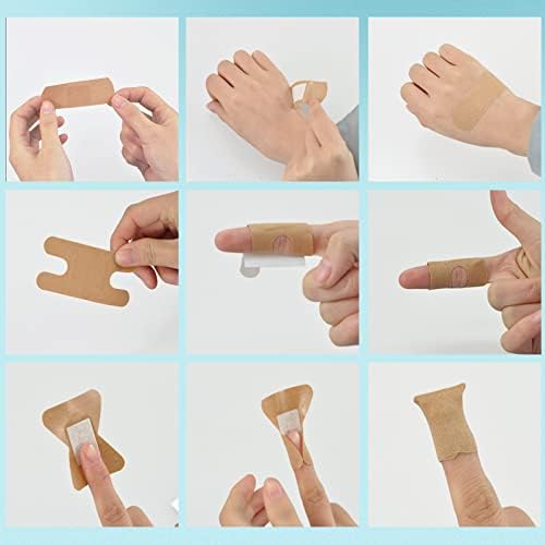 Finger, zglasni tkanini Ljepljivi zavoji 100pcs Asortirani stilovi Prozračivi zavoji sa hipoalergijskim ljepilom i ne-stick jastukom za djecu, odrasle za prvu pomoć i njegu rana