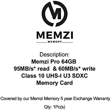 MEMZI PRO 64GB SDXC memorijska kartica za Nikon Coolpix A900, A300, A100, A10, AW130, AW120, AW120s digitalne